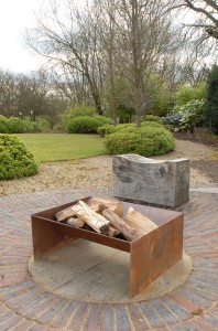 Chunk fire pit artisan contemporary modern metal firepit see gallery