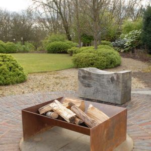 Chunk fire pit artisan contemporary modern metal firepit see gallery