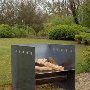 Superchunk fire pit UK. An artisan contemporary and unusual metal firepit.