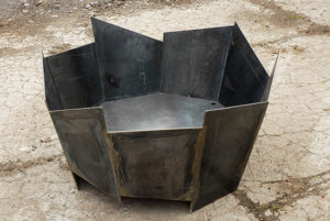 Crackle fire pit in 5mm steel handmade in the UK modern contemporary steel unusual sculptural modern contemporary steel unusual sculptural see gallery