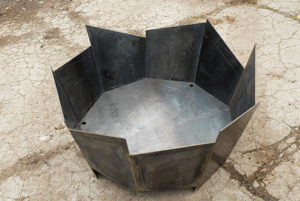 Crackle fire pit in 5mm steel handmade in the UK see gallery