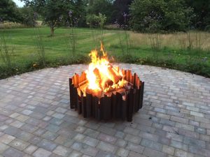 Happy clients photos bespoke sized fire pits