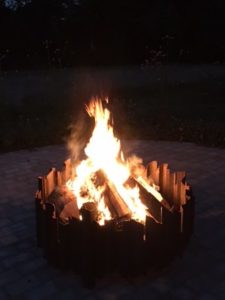 Happy clients photos bespoke sized fire pits