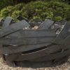 ERTA modern firepit in woven steel, each one is a unique work of art