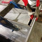 Making stainless steel firepit legs in Britain.