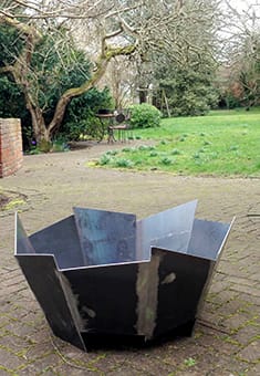 Crackle fire pit for Farnham UK made